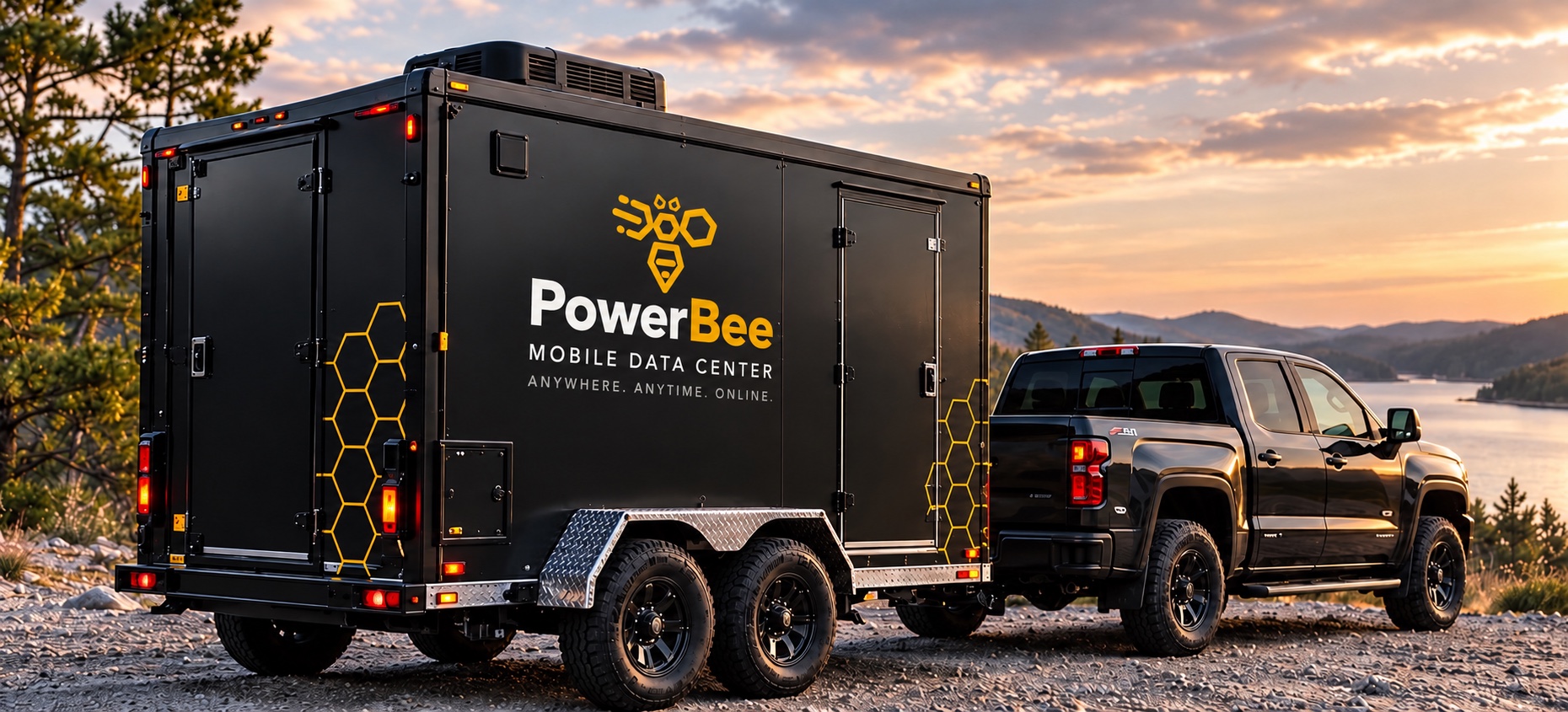 Прицеп PowerBee в сцепке с пикапом