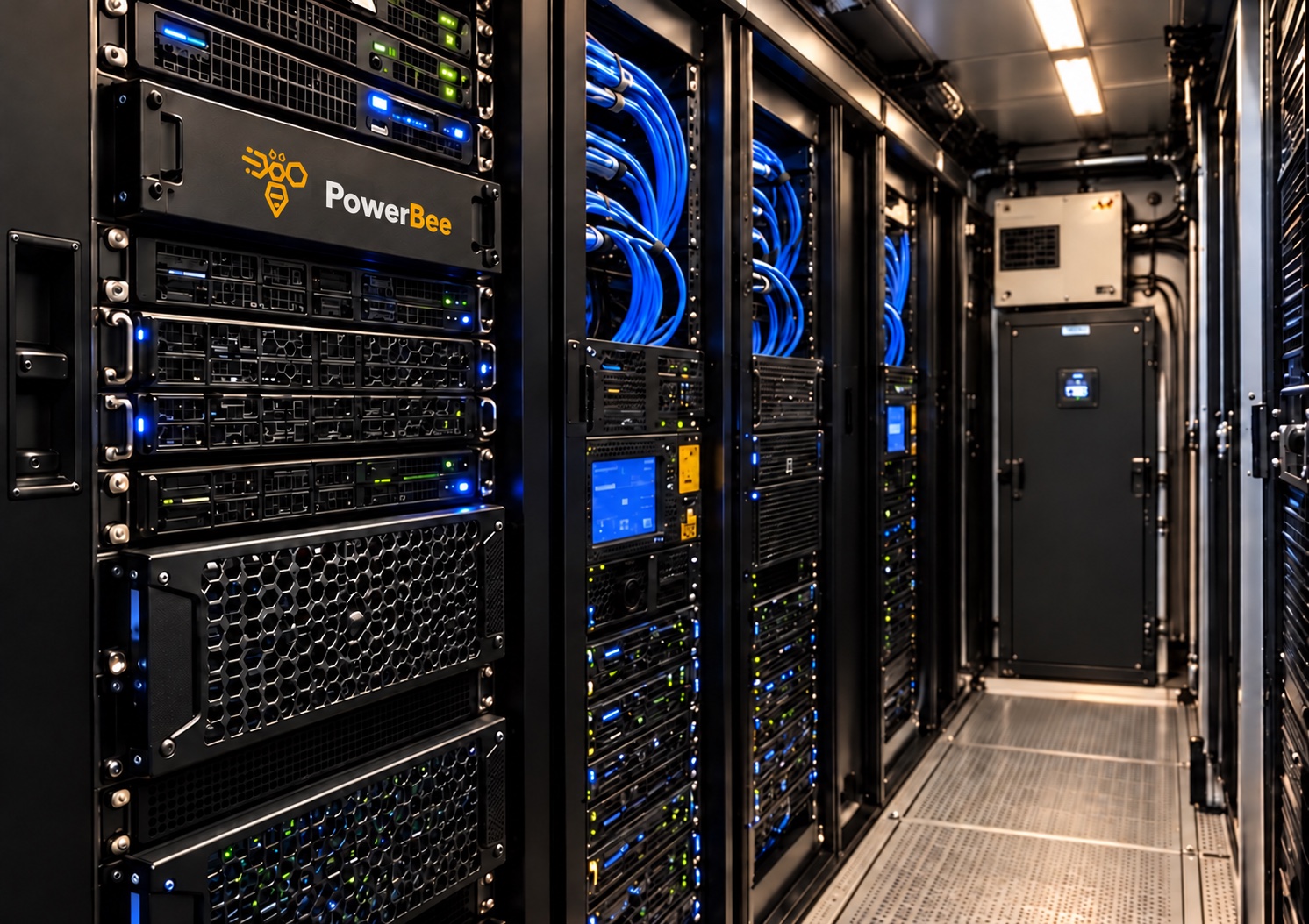 Серверные стойки внутри PowerBee